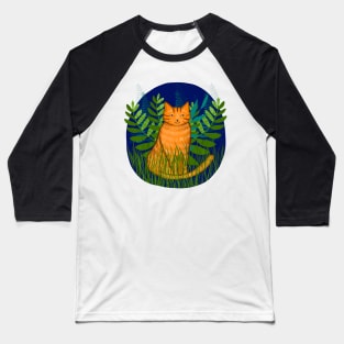 Jungle Ginger Cat Baseball T-Shirt